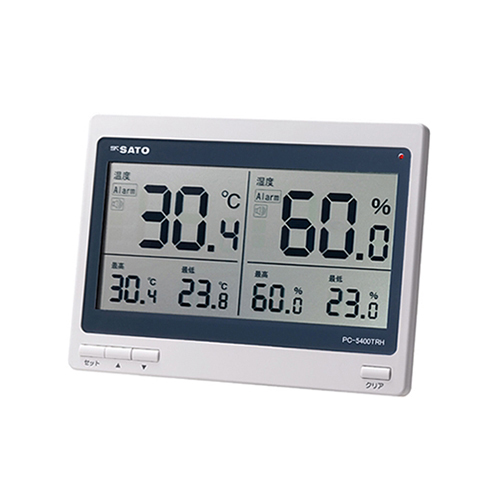 PC-5400TRH (품절)|디지털 온습도계|/온도/습도/온습도측정기/측정계/탁상용/벽걸이용/스탠드/SATO/사토/일본/JAPAN