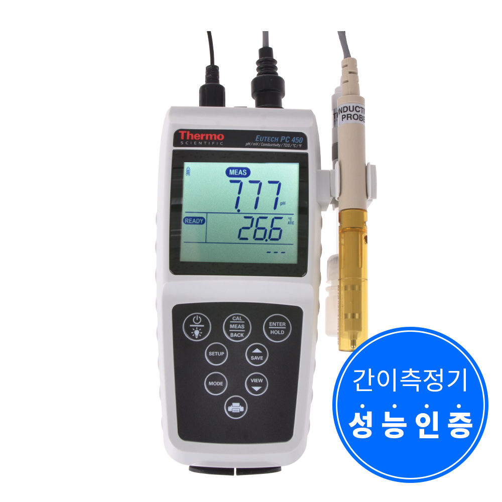 PC 450|다항목 수질측정기|/pH Meter/메타/메터/미터/페아/포켓용/Eutech/mV/전도도/TDS/온도/수질측정기/pc450