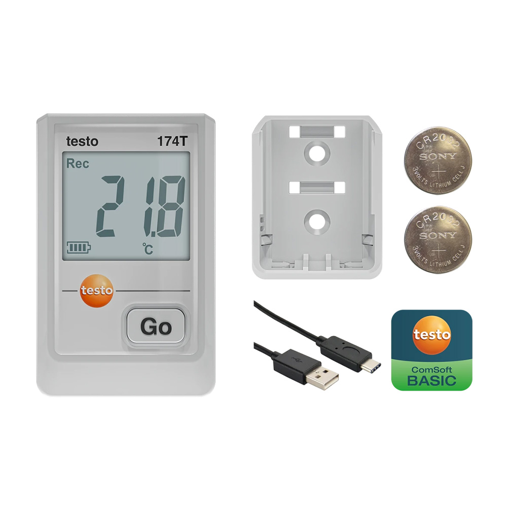 testo 174T (USB C-Type) |온도 기록로거|USB C-Type 온도 데이터로거 온도기록계 테스토 자동온도기록계 0572 1740 0572 1740 01 창고관리 약품관리 의류관리 온도계 온도관리 0572 1560